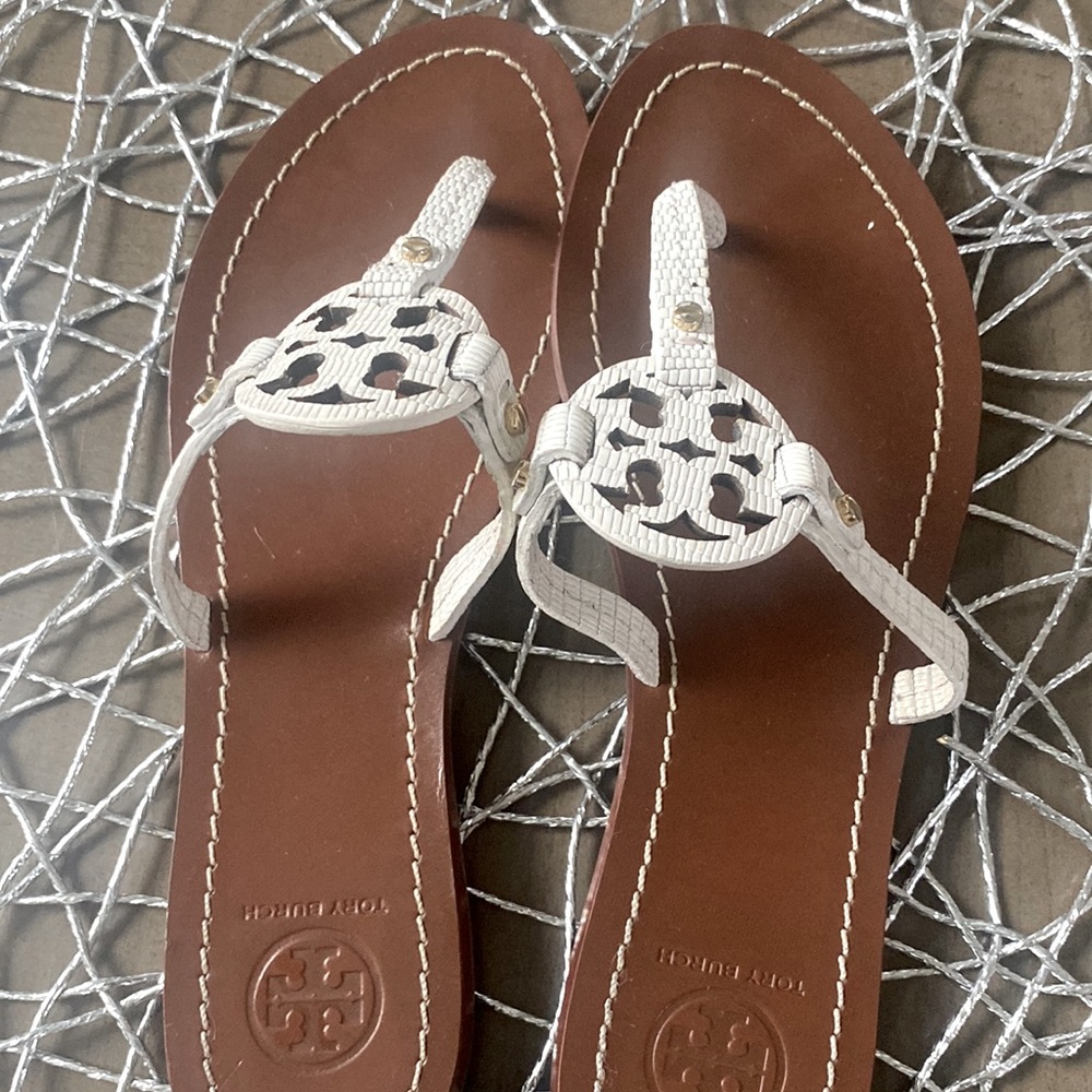 White Tory Burch Sandals